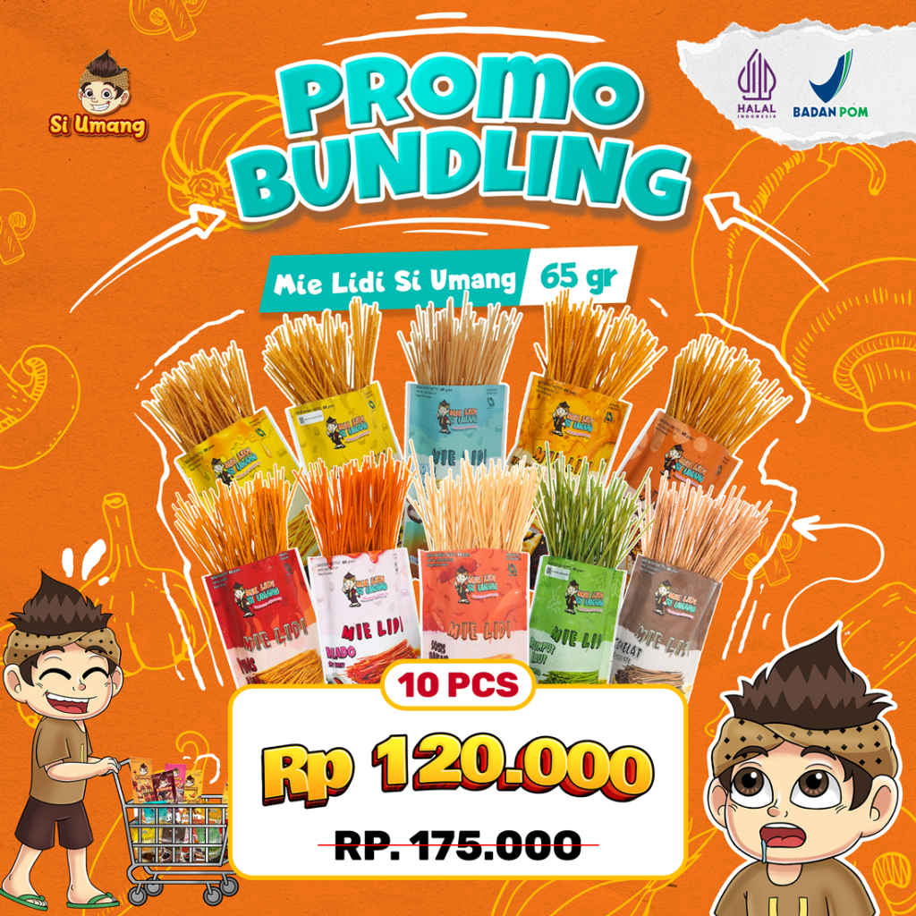 

Si Umang Cemilan Mie Lidi 65G Paket Superhero - Bundling 10 Pcs (TIDAK BISA REQUEST VARIAN RASA)