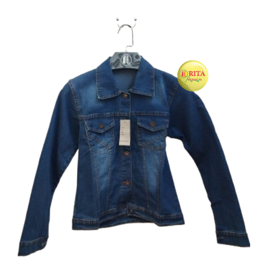 L-Star Jaket Denim Crop Top / Jaket Wanita