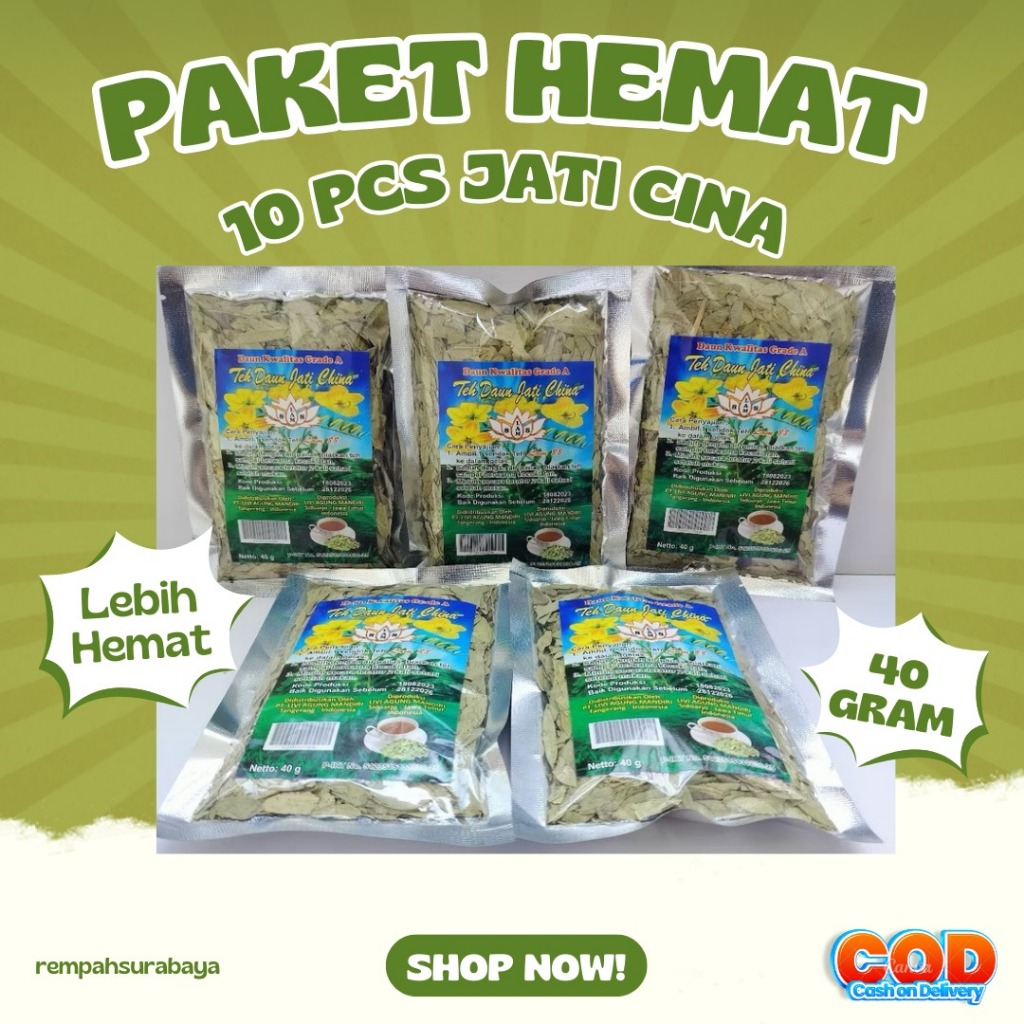 

{PAKET HEMAT JATI CINA 10PCS} JATI CINA KEMASAN 40GRAM | JATI CHINA LAM88