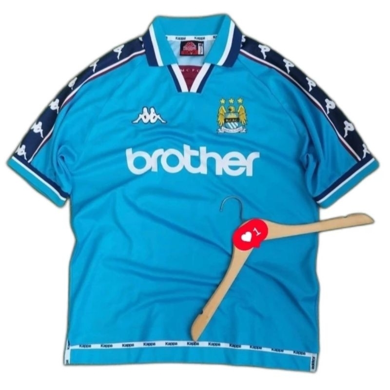 Jersey Kaos Baju Sepak Bola Man Manchester Mancester City Home Brother Retro Klasik Classic Jadul La