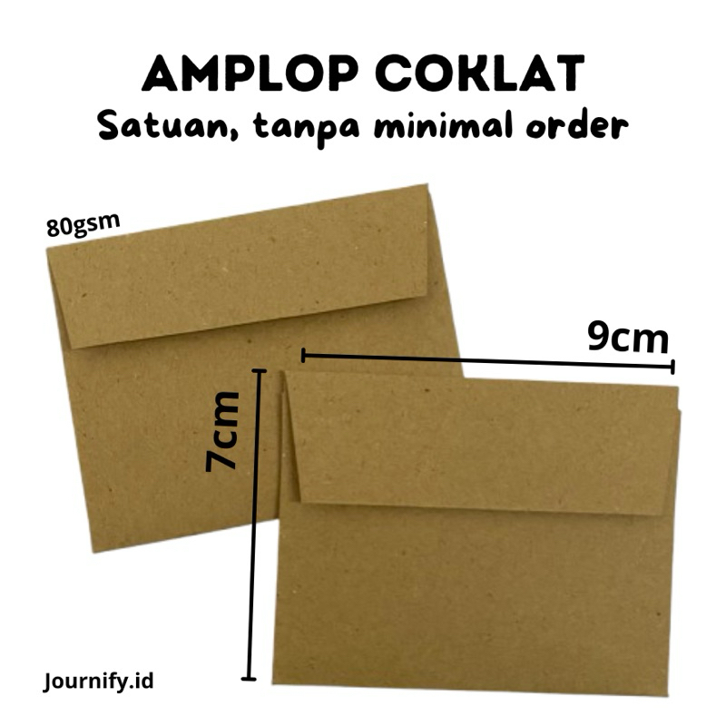 [Journify.id] 9x7cm  Amplop Coklat • Amplop Lucu • Amplop Mini • Amplop Unik • Amplop Uang Kecil • A