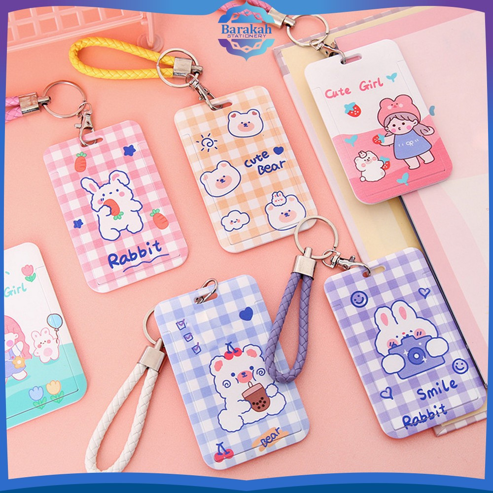 

ID Card Holder Tempat Kartu Motif Karakter Lucu / Lanyard Pelindung Kartu Name Tag Akses Kantor MRT Busway E-Money Flazz Barakah Stationery C1240