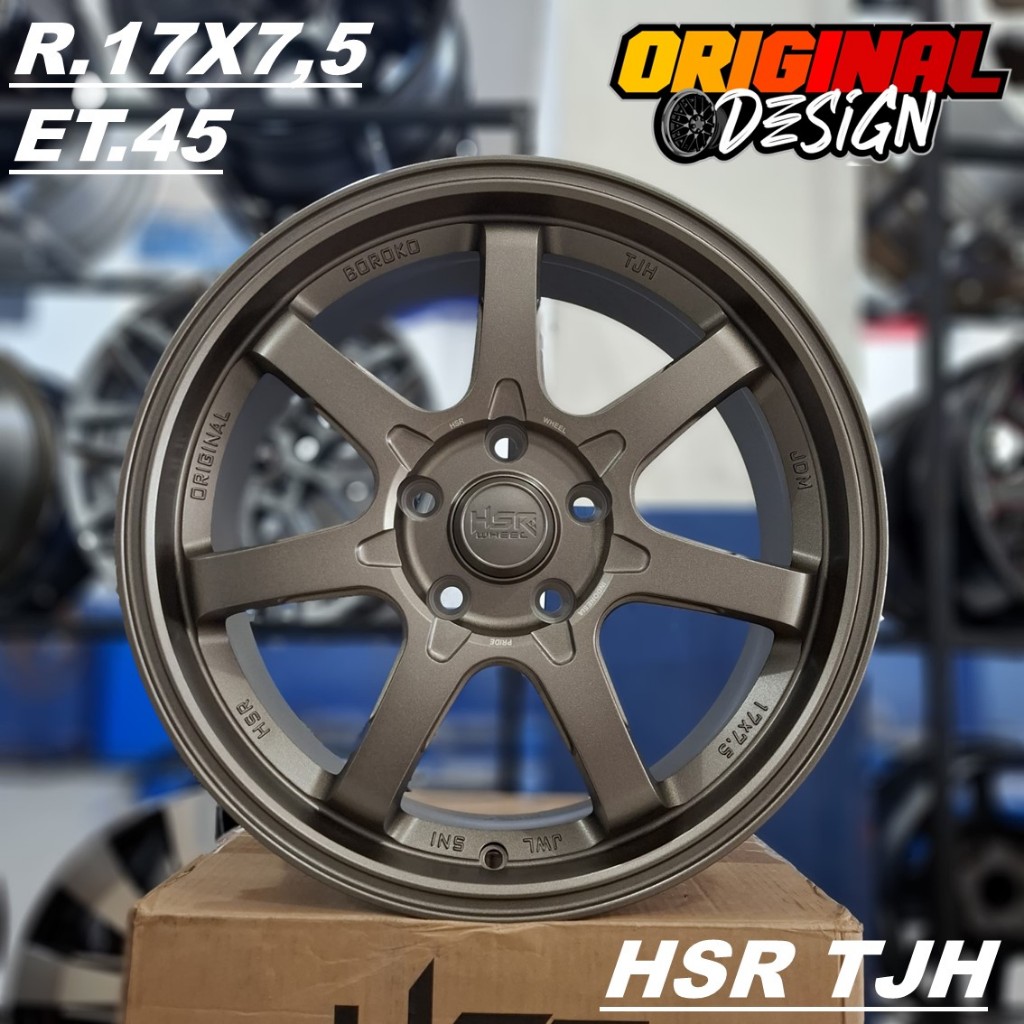 Velg racing hsr wheel palang 7 ring 17 warna bronze HSR TJH R17 pcd 5x114,3