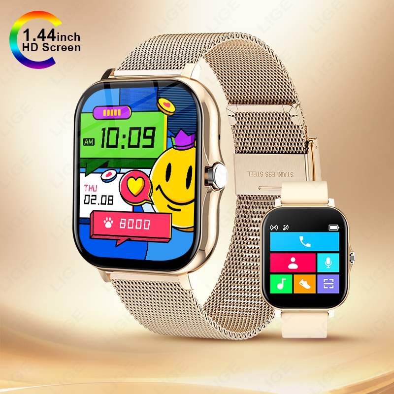 RB9 LIGE Smartwatch Wanita Sport Smart Watch Panggilan Bluetooth Dial Sentuh Pelacak Kebugaran Jam