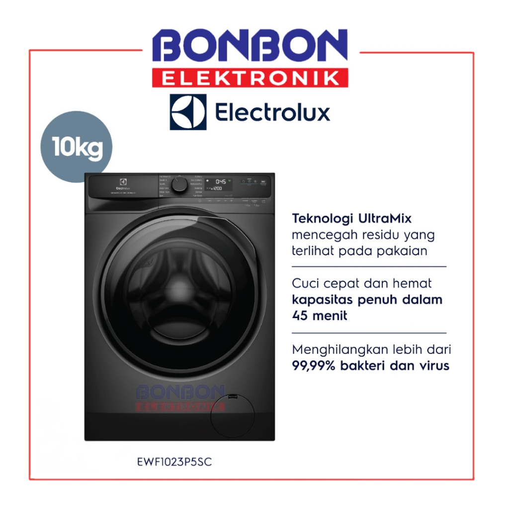 Electrolux Mesin Cuci Front loading 10 Kg EWF1023P5SC / EWF 1023P5 SC/ EWF1023 P5SC UltimateCare 500