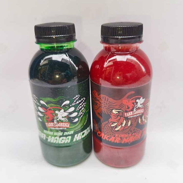 KEMIN AYAM CAKAR NAGA RJ FARM 1 SET H1JAU &  M3RAH UNTUK KAKI AYAM