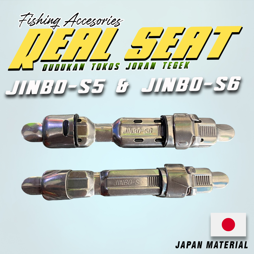 Reel Seat Jinbo-S5 dan JINBO-S6 Dudukan Tokos Joran Tegek Logam Berkualitas