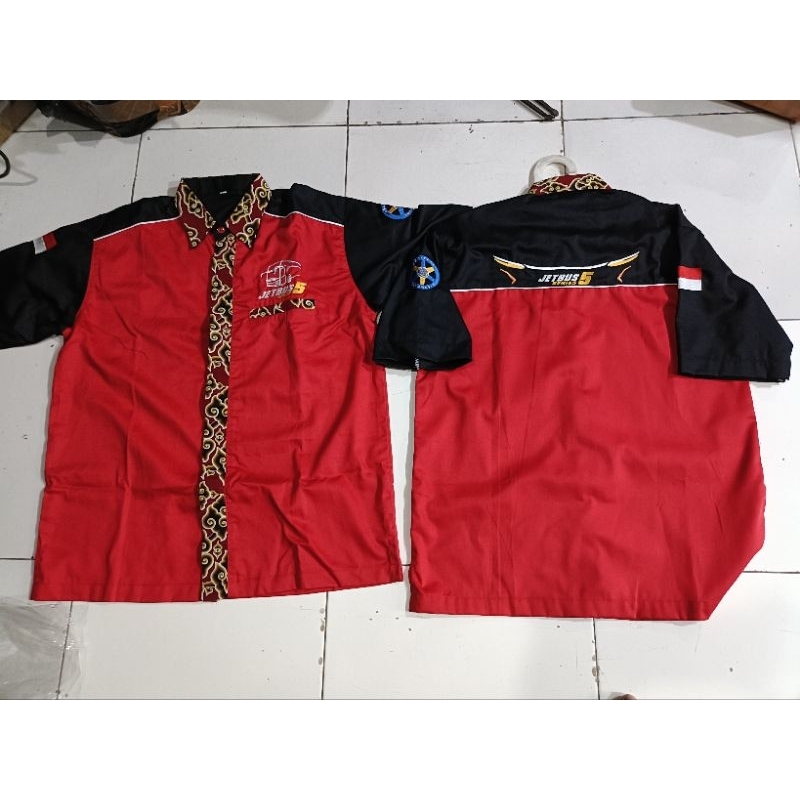 kemeja jetbus 5 lengan pendek