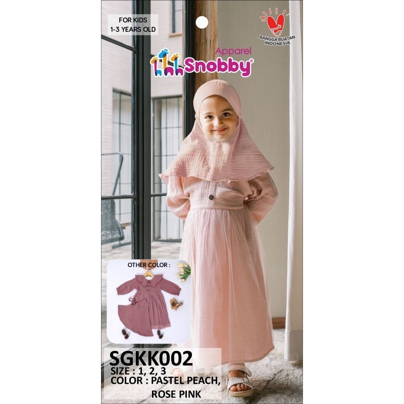 Baju Muslim Anak FREE Hijab Snobby SGKK002