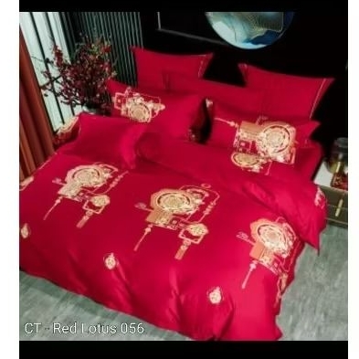 sprei Premium Katun semi sutra shuangsi Wedding Merah