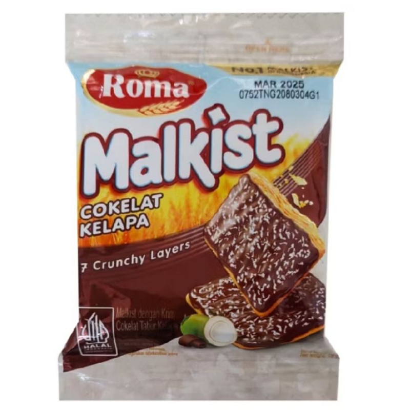 

ROMA MALKIST RENCENG COKLAT KELAPA 19 GRAM (1 X10 BKS)