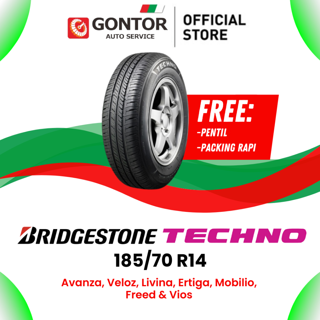 Ban Mobil Ring 14 Ban Mobil Bridgestone Techno 185/70 R14 - Avanza Veloz Livina Ertiga Mobilio, DLL.