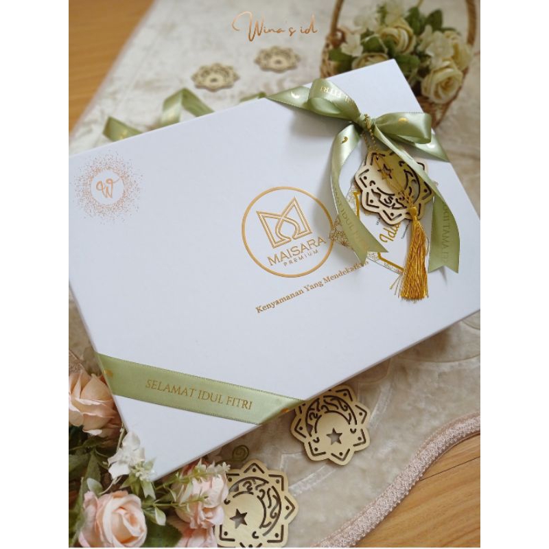 MAISARA HAMPERS MUKENA SILK POLOS MAISARA PREMIUM