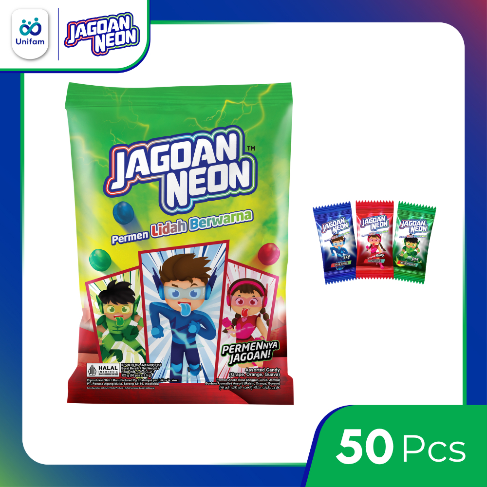 

Jagoan Neon Permen Warna Rasa Buah - Fruit Candy 1 Bag (Isi 50 Pcs)