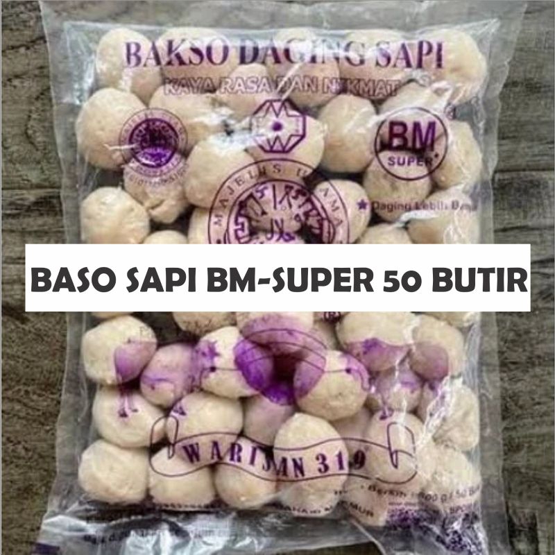 

Bakso Sapi Warisan BMSuper Isi 50 Butir Frozen Food Baso Daging Sapi Halal