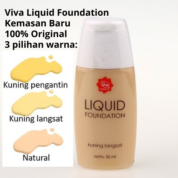 Viva Liquid Foundation Dengan Kemasan Terbaru Foundation Cair Viva 30 ml