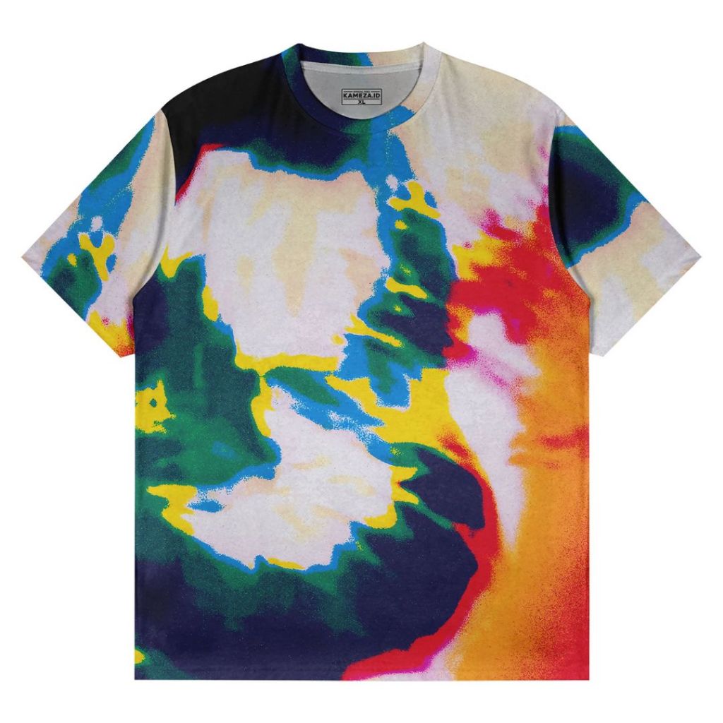OXVAL T-Shirt Kaos Fullprint Pria - Vibrant Vortex