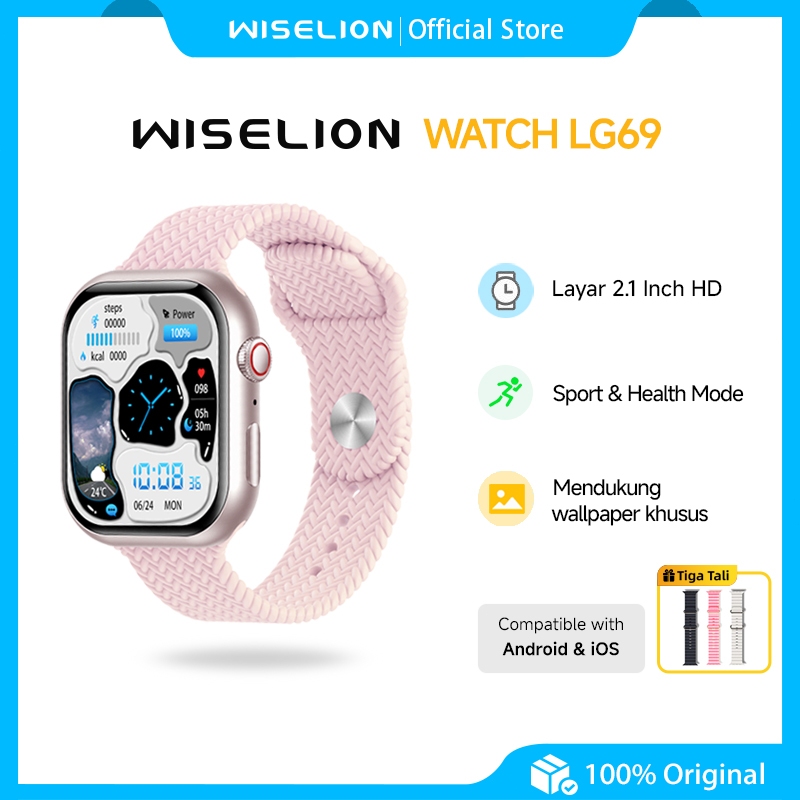 JXRZ Smartwatch Lg69 Pro Max Wiselion Smart Watch Sport & Health Mode Hi-Fi Sound Bluetooth