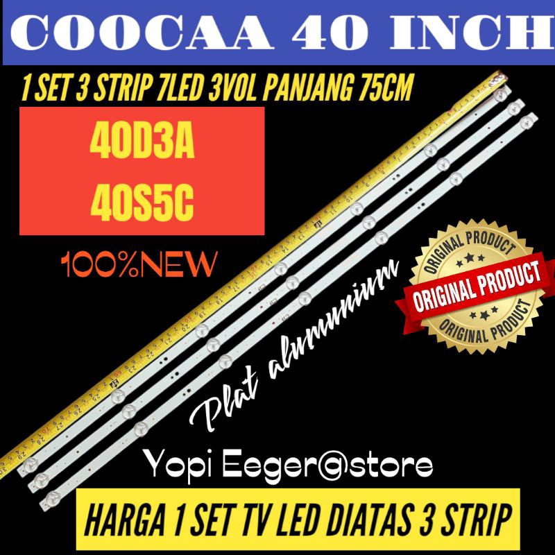 BACKLIGHT TV LED COOCAA 40 INCH 40D3A-40S5C BACKLIGHT TV COOCAA 40 INCH