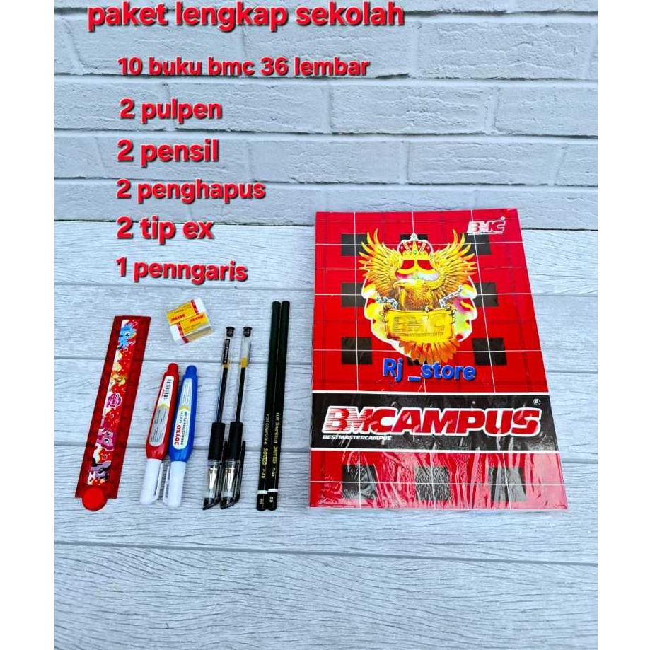 

(PROMO) PAKET LENGkAP 1 PACK ISI 10 PCS BUKU / FREE PULPEN, PENSIL, PENGHAPUS, TIP EX, PENGGARIS BMCAMPUS 36 LEMBAR / TERSEDIA ISI 10 BUKU