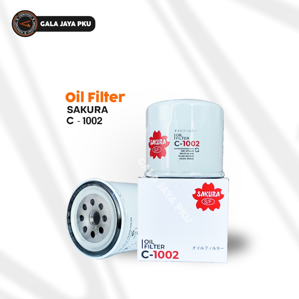 Sakura | C-1002 | Oil Filter | Filter Oli | Sparepart | Alat Berat