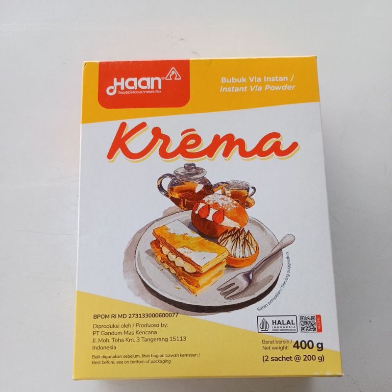 

Krema Haan Bubuk Vla Instan 400gr promo 28.000