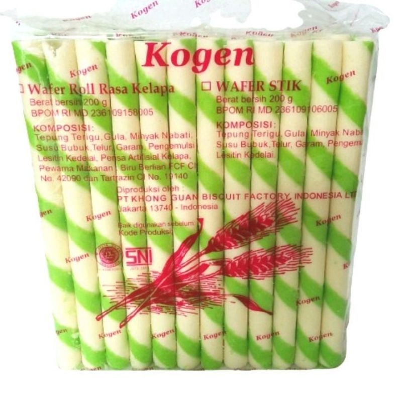 

KOGEN WAFER STICK COCONUT 200 gram TERMURAH-astor khong guan rasa kelapa