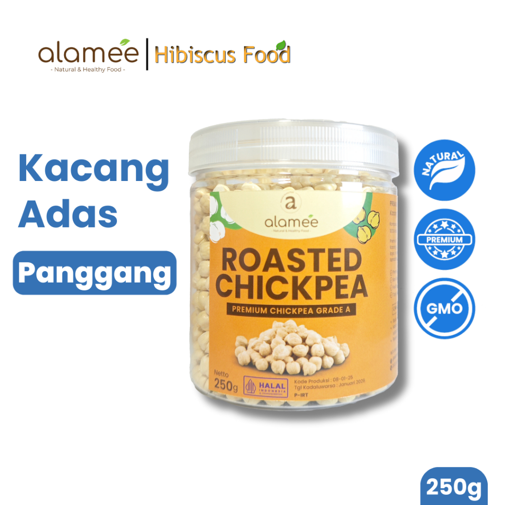 

ALAMEE Kacang Arab Panggang Roasted Chikpea Kacang Adas Gurih Matang Siap Makan PREMIUM 250gr fresh and natural