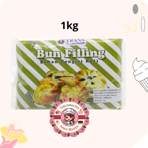 

Tausa Pandan Trans 1kg Pasta Bun Filling Isian Kacang Hijau Paste