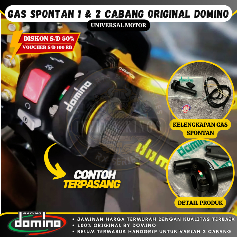 Kabel Gas Spontan Domino Universal KLX RX KING CRF CARBON SUPERMOTO