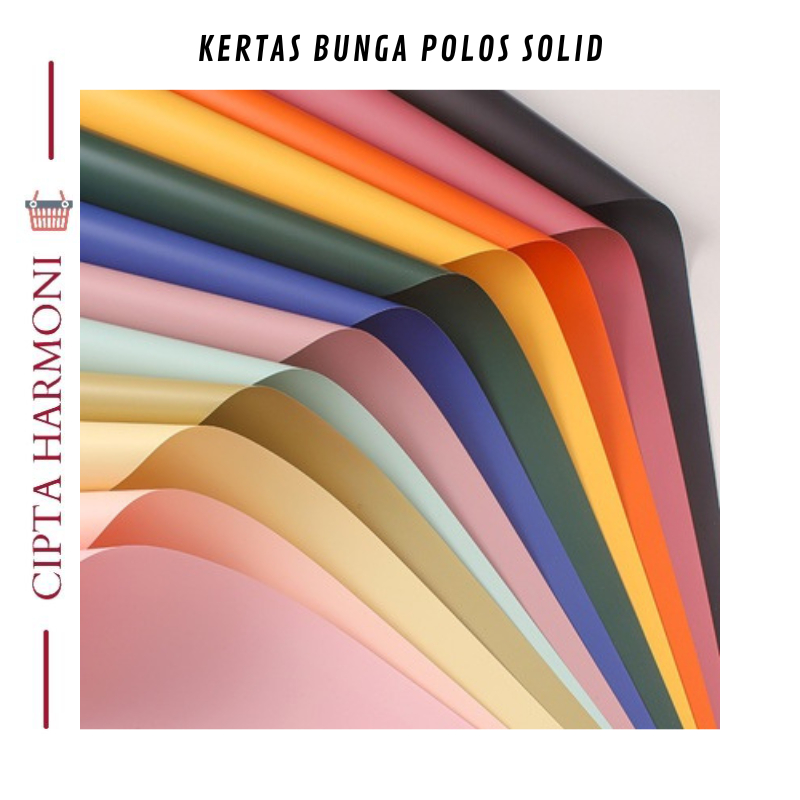 

20 LEMBAR Kertas Buket Bunga Full Color Cellophane Solid Bungkus Bunga Flower Wrapping Paper KB08