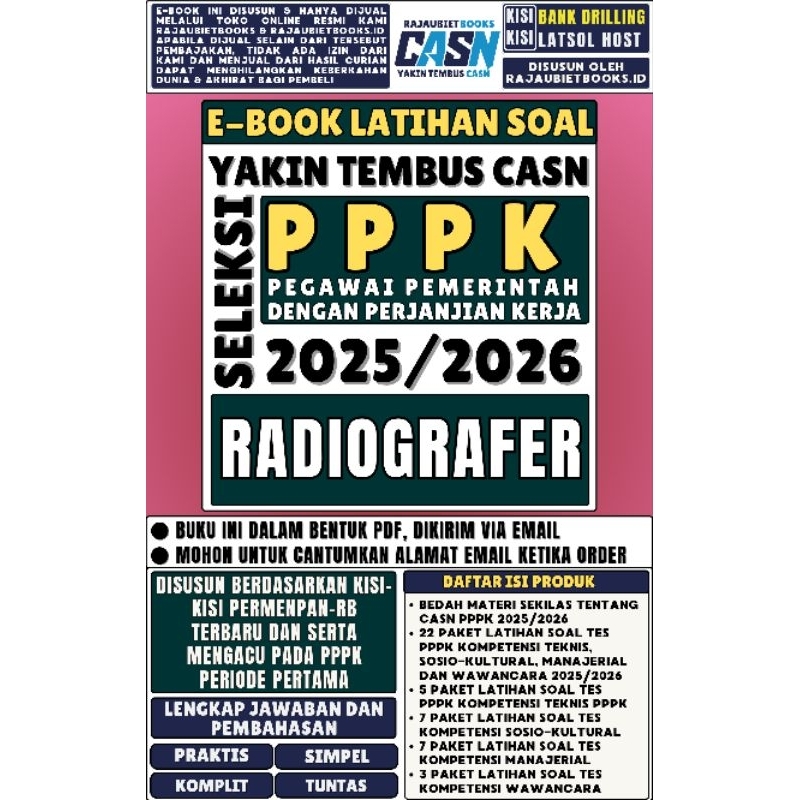 BUKU PPPK RADIOGRAFER TENAGA KESEHATAN 2025/2026