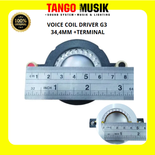 VOICE COIL/ SPUL/SPOOL DRIVER SPEAKER G3 34,4 MM + TERMINAL ORIGINAL / SPUL SPULL TWITTER TWITER 34.