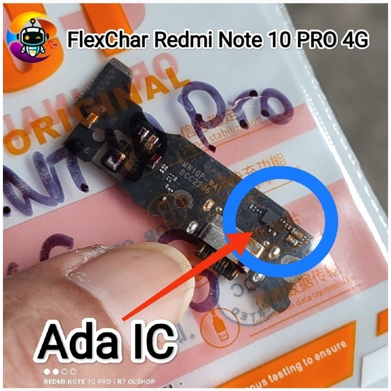 Flexible Board Charger Redmi Note 10 Pro 4G ORI + IC