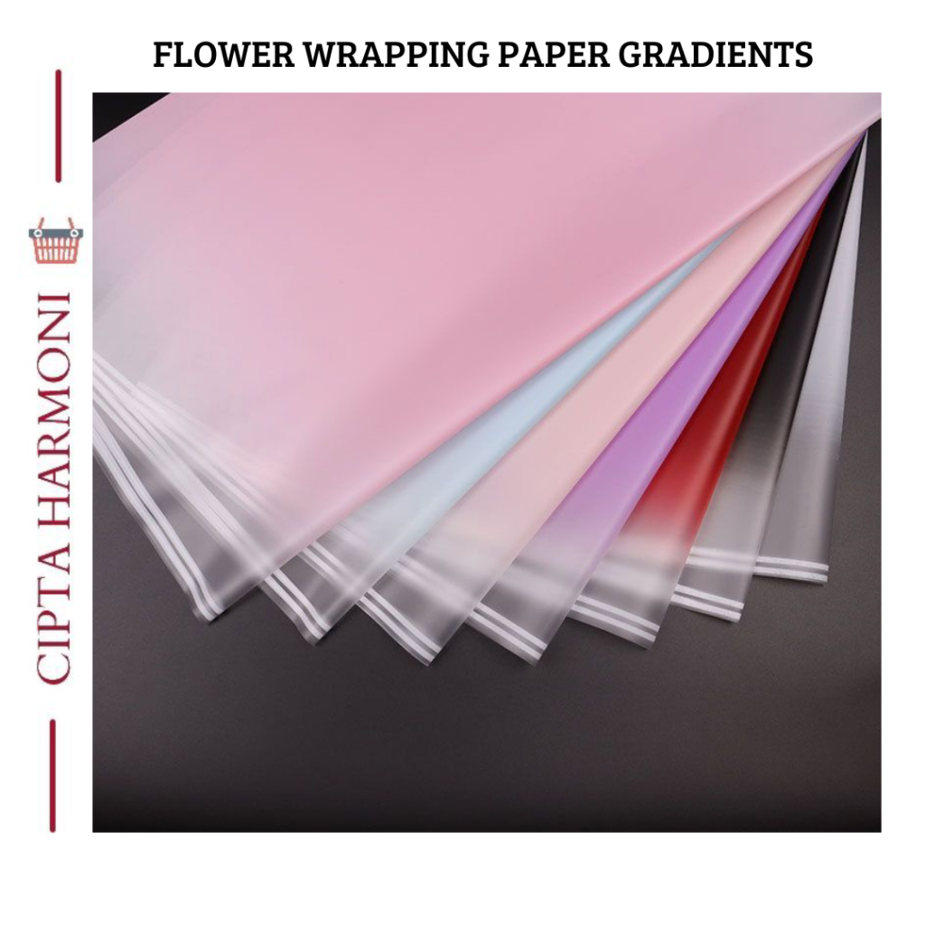 

20 LEMBAR Flower Wrapping Paper gradient Cellophane Florist/ Kertas Buket Bunga KB09