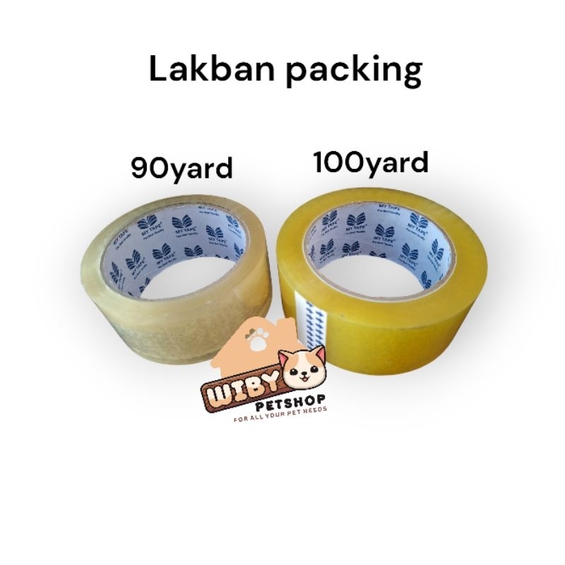 

Lakban bening dan coklat Packing 90yard dan 100yard