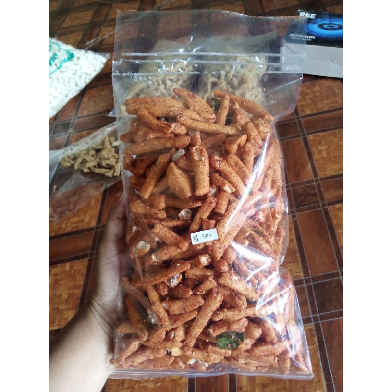 

Basreng pedas daun jeruk kemasan 500gr