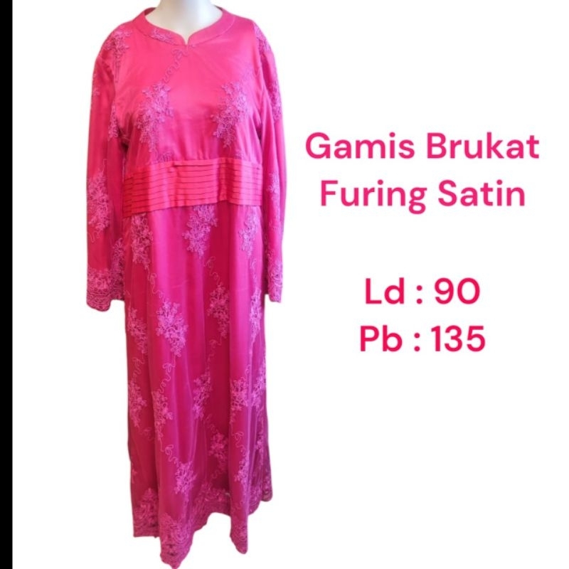 BAJU GAMIS KONDANGAN BRUKAT PINK FANTA