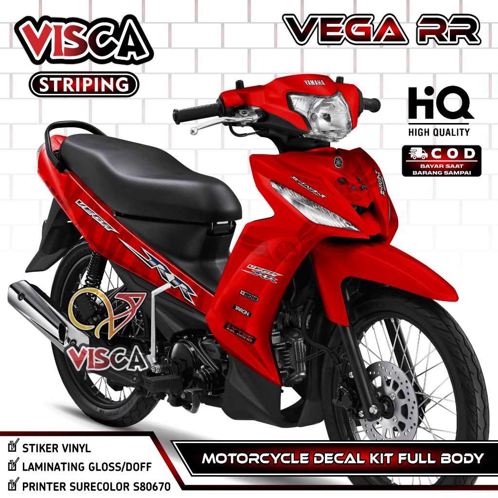 Decal Vega RR Full Body - Stiker Vega RR Fullbody - Dekal Yamaha Vega RR - Striping Vega RR Variasi 