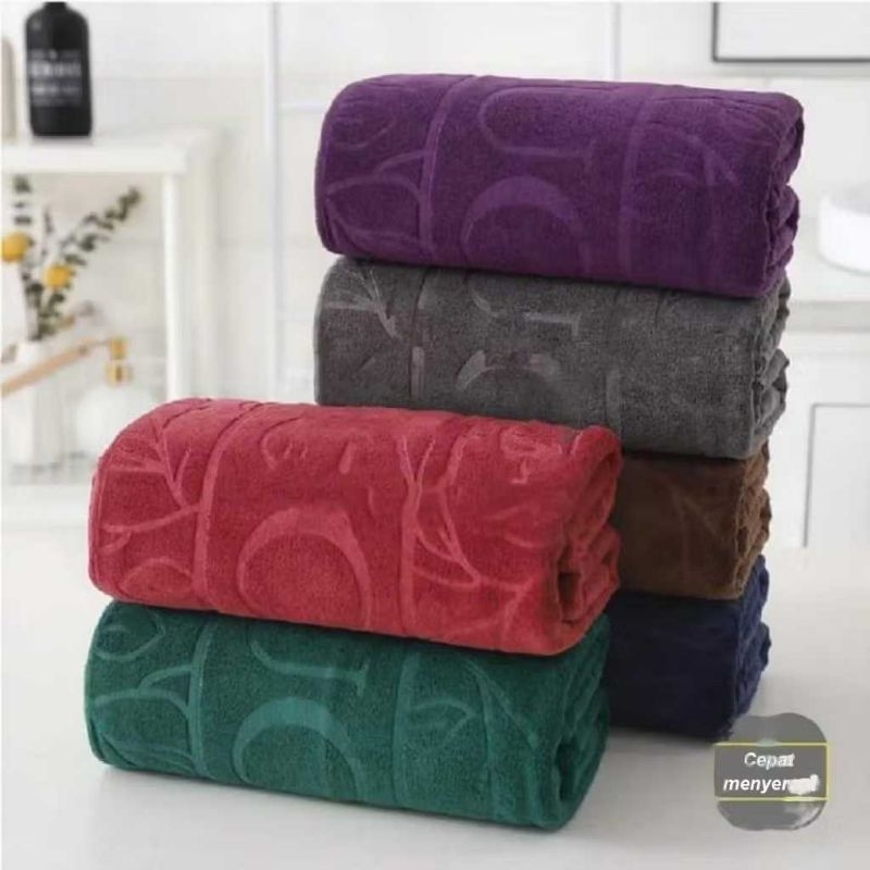 PAKET 4 Murah Handuk Microfiber Motif Guci Jumbo 75150cm Terlaris