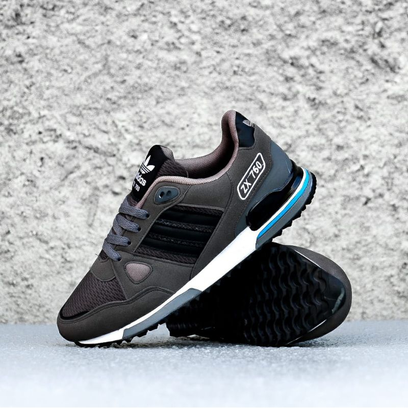 ADIDAS ZX750 DARK GREY BLACK ORIGINAL 100% - ADIDAS ORIGINAL