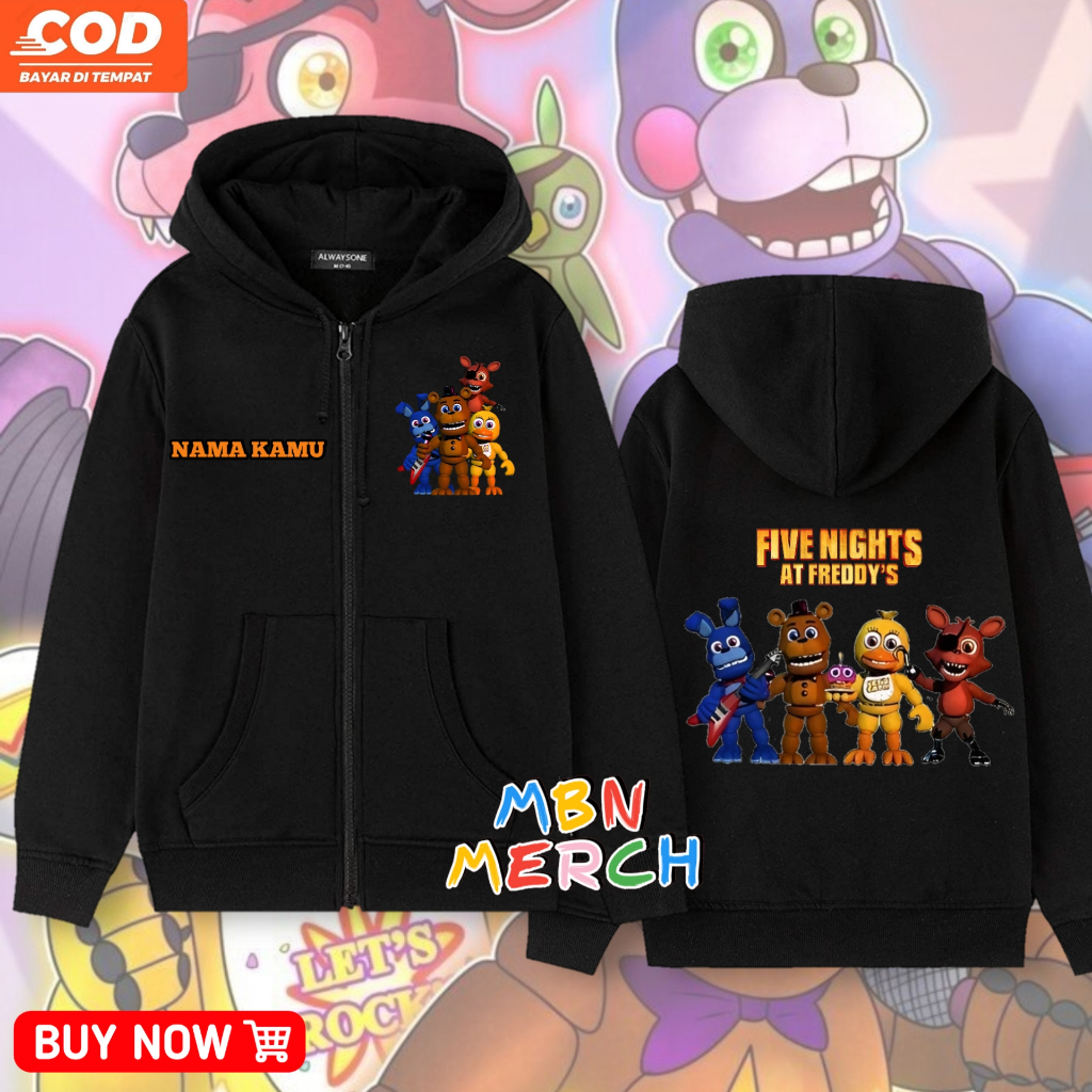 Hoodie Zipper Anak FNAF / Jaket Resleting