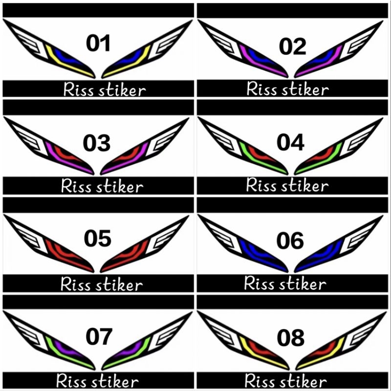 stiker lampu alis jupiter mx new 135 kanan kiri