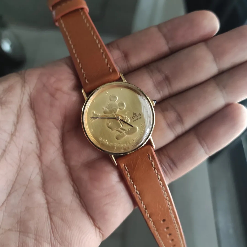 jam tangan lorus GOLD COIN Mickey Mouse