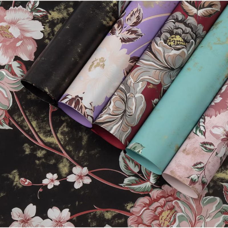 

5 Lembar Kertas Buket Motif Bunga Cellophane Flower