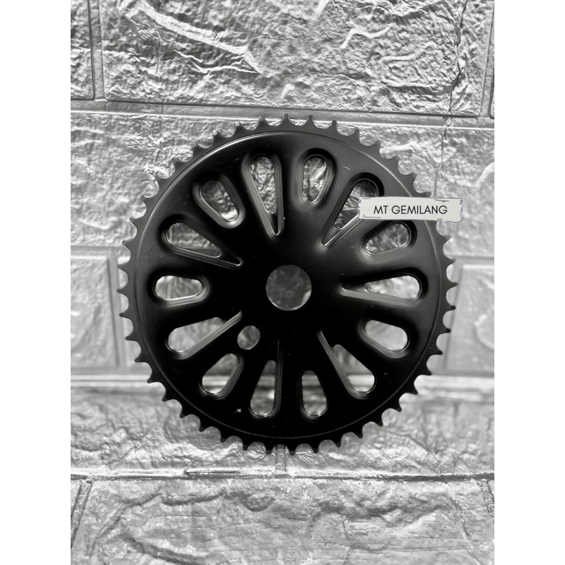 Piringan Gir Gear Crank Depan Sepeda Anak 44T Gir Langsung BMX Hitam