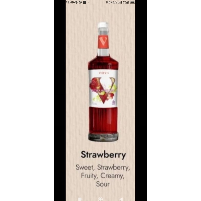 

voya strawberry 750 ml