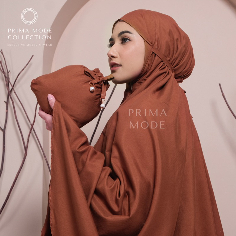 mukenah dewasa traveling polos bahan katun impor bahan sangat adem