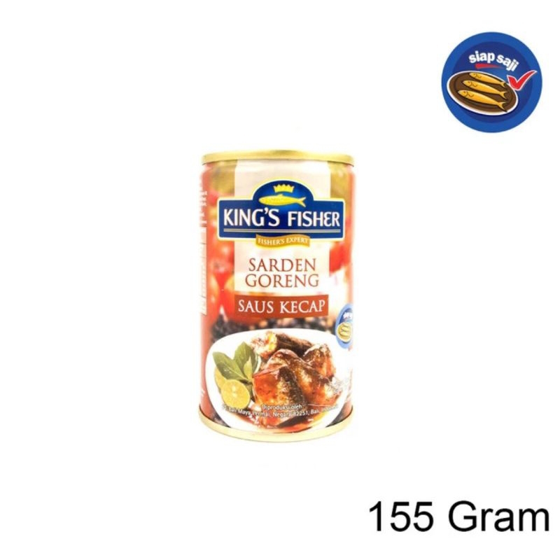

King's Fisher Sarden goreng mini rasa saus kecap Makanan Kaleng 155 g