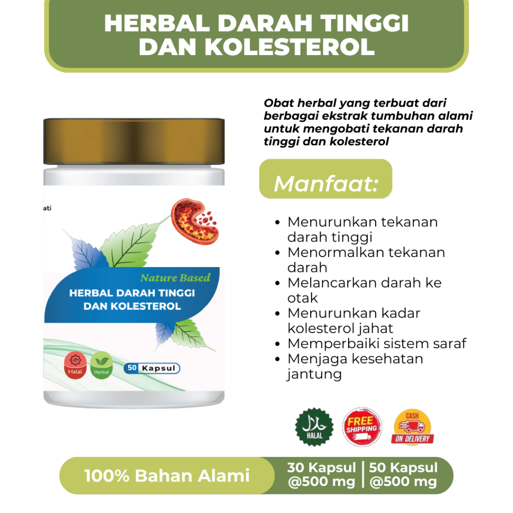 

HERBAL DARAH TINGGI|KOLESTEROL,cara cepat turunkan tekanan darah tinggi, colesterol tinggi dengan aman. 100℅herbal alami